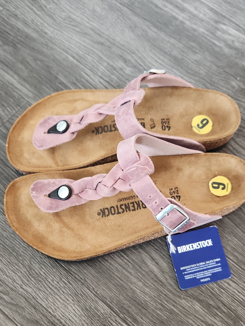 Birkenstock Gizeh Oiled Leather Braid . New With Tags 40 - Picture 4 of 5